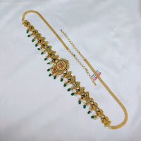 Lucentarts Jewellery Traditional Temple Pota Stone Pearl & Beads Kamarband for Bridal & Festive Wear