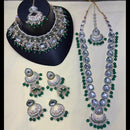 Lucentarts Jewellery Premium Gold Plated Kundan And Meenakari Double Necklace Set