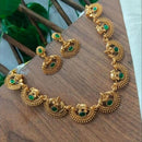 Lucentarts Jewellery Heritage Pota Stone And Temple Necklace Set