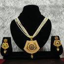 Lucentarts Jewellery Heritage Pota Stone Pearl And Beads Necklace Set