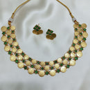 Lucentarts Jewellery Heritage Pota Stone And Temple Necklace Set