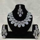 Lucentarts Jewellery Royal Look American Diamond Necklace Set
