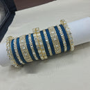 Lucentarts Jewellery Sparkling Austrian Stone Fancy Bangles Set for Wedding & Festive Wear