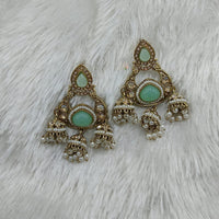 Lucentarts Jewellery Heritage Pota Stone And Pearl Dangler Earrings