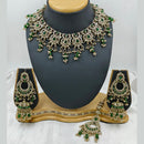 Lucentarts Jewellery Sparkle Austrian Stone Pearl And Beads Designer Choker Necklace Set