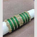 Lucentarts Jewellery Sparkling Crystal Stone Fancy Bangles Set for Wedding & Festive Wear