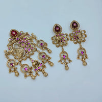Lucentarts Jewellery Royal Pota Stone And Pearl Pendant Set