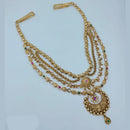 Lucentarts Jewellery Traditional Pota Stone And Pearl Kamarband for Bridal & Festive Wear