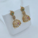 Lucentarts Jewellery Designer Pota Stone And Pearl Jhumki Earrings