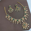 Lucentarts Jewellery Gorgeous Crystal Stone And Austrian Stone Pearl Necklace Set
