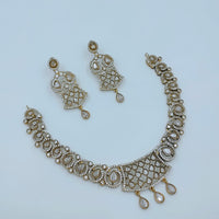 Lucentarts Jewellery Royal Look American Diamond Necklace Set