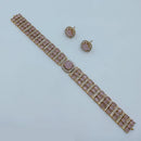 Lucentarts Jewellery Royal Look American Diamond Choker Necklace Set