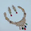 Lucentarts Jewellery Royal Look American Diamond Designer Necklace Set