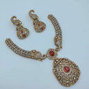 Lucentarts Jewellery Royal Look American Diamond Elephent Designe Necklace Set