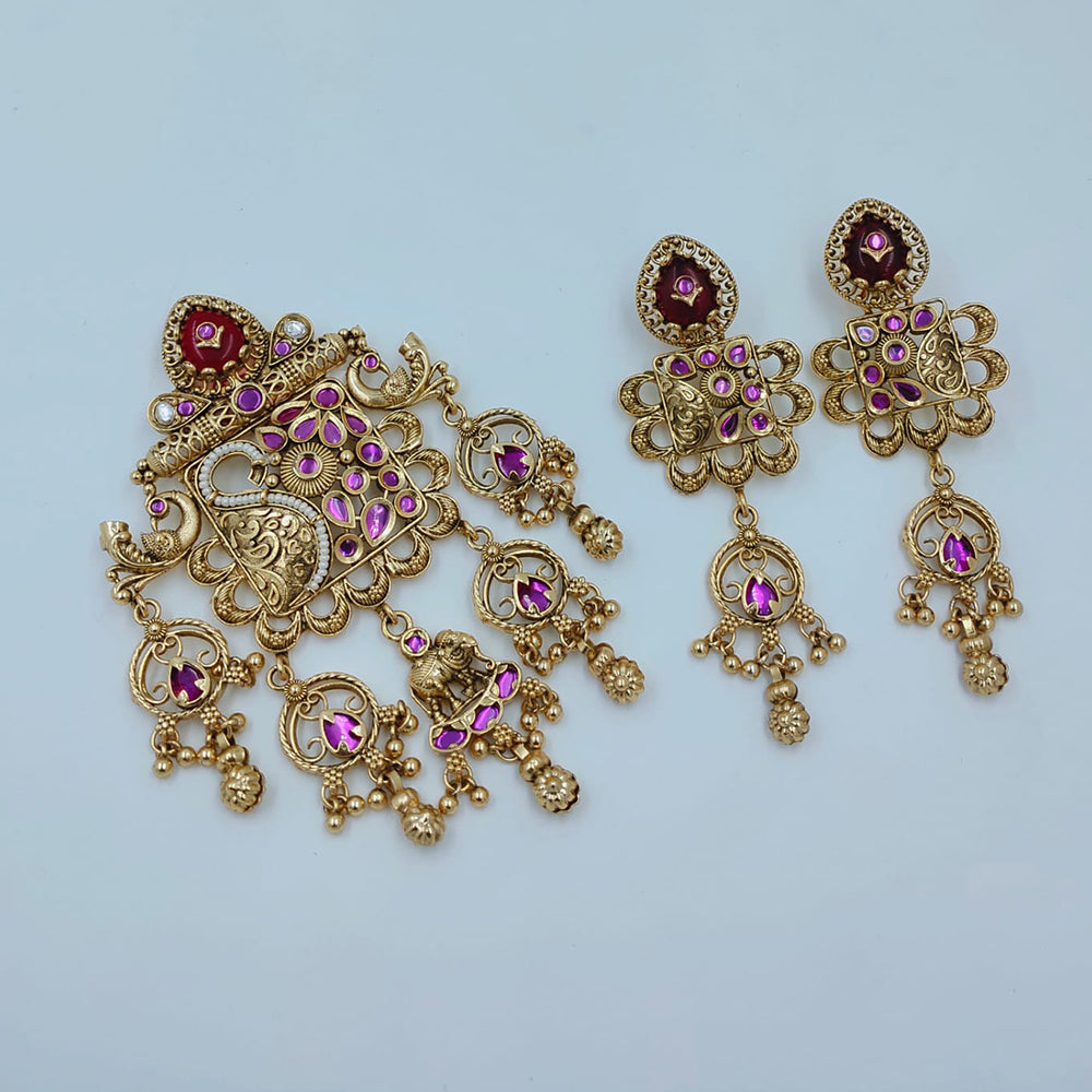 Lucentarts Jewellery Gorgeous Pota Stone And Pearl Pendant Set