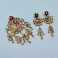 Lucentarts Jewellery Gorgeous Pota Stone And Pearl Pendant Set