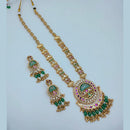 Lucentarts Jewellery Elegant Pota Stone And Pearl Long Necklace Set