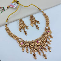 Lucentarts Jewellery Designer Pota Stone And Austrian Stone Pearl Necklace Set