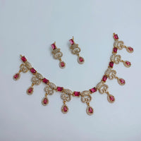 Lucentarts Jewellery Sparkling American Diamond Necklace Set for Women