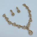 Lucentarts Jewellery Sparkling American Diamond Necklace Set for Women