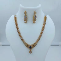 Lucentarts Jewellery Sparkling American Diamond Necklace Set for Women