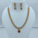 Lucentarts Jewellery Sparkling American Diamond Necklace Set for Women