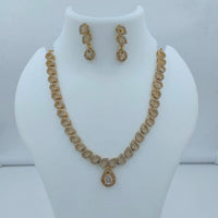 Lucentarts Jewellery Sparkling American Diamond Necklace Set for Women