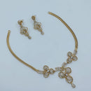 Lucentarts Jewellery Sparkling American Diamond Necklace Set for Women