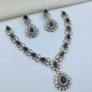 Lucentarts Jewellery Sparkling American Diamond Necklace Set for Women