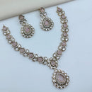 Lucentarts Jewellery Sparkling American Diamond Necklace Set for Women