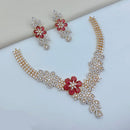 Lucentarts Jewellery Sparkling American Diamond Necklace Set for Women