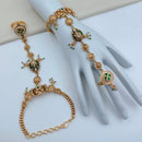 Lucentarts Jewellery Royal Look Pota Stone And Pearl Hand Harness