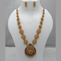 Lucentarts Jewellery Pota Stone And Pearl "Lakshmi " Necklace Set