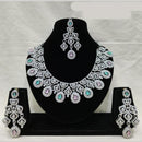 Lucentarts Jewellery Sparkling American Diamond Necklace Set for Women