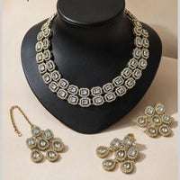 Lucentarts Jewellery Sparkling American Diamond Necklace Set for Women