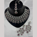 Lucentarts Jewellery Crystal And Kundan Stone Necklace Set for Women