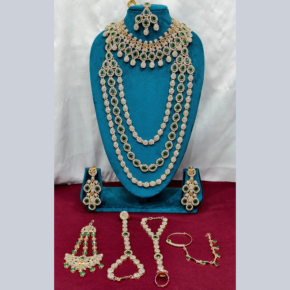 Lucentarts Jewellery Austrian And Crystal Stone Bridal Jewellery Set