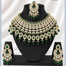Lucentarts Jewellery Kundan Stone And Beads Choker Necklace Set for Women