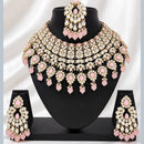 Lucentarts Jewellery Kundan Stone And Beads Choker Necklace Set for Women