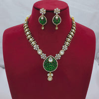 Lucentarts Jewellery Sparkling American Diamond Necklace Set for Women