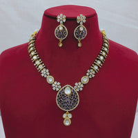 Lucentarts Jewellery Sparkling American Diamond Necklace Set for Women