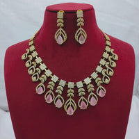 Lucentarts Jewellery Sparkling American Diamond Necklace Set for Women