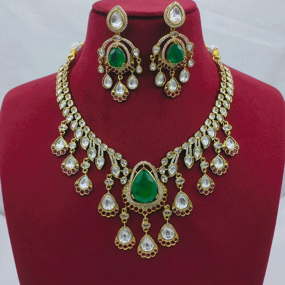 Lucentarts Jewellery Sparkling American Diamond Necklace Set for Women