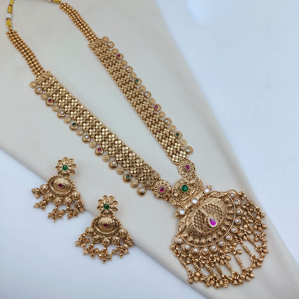 Lucentarts  Jewellery Royal Pota Kundan Stone Designer Necklace Set