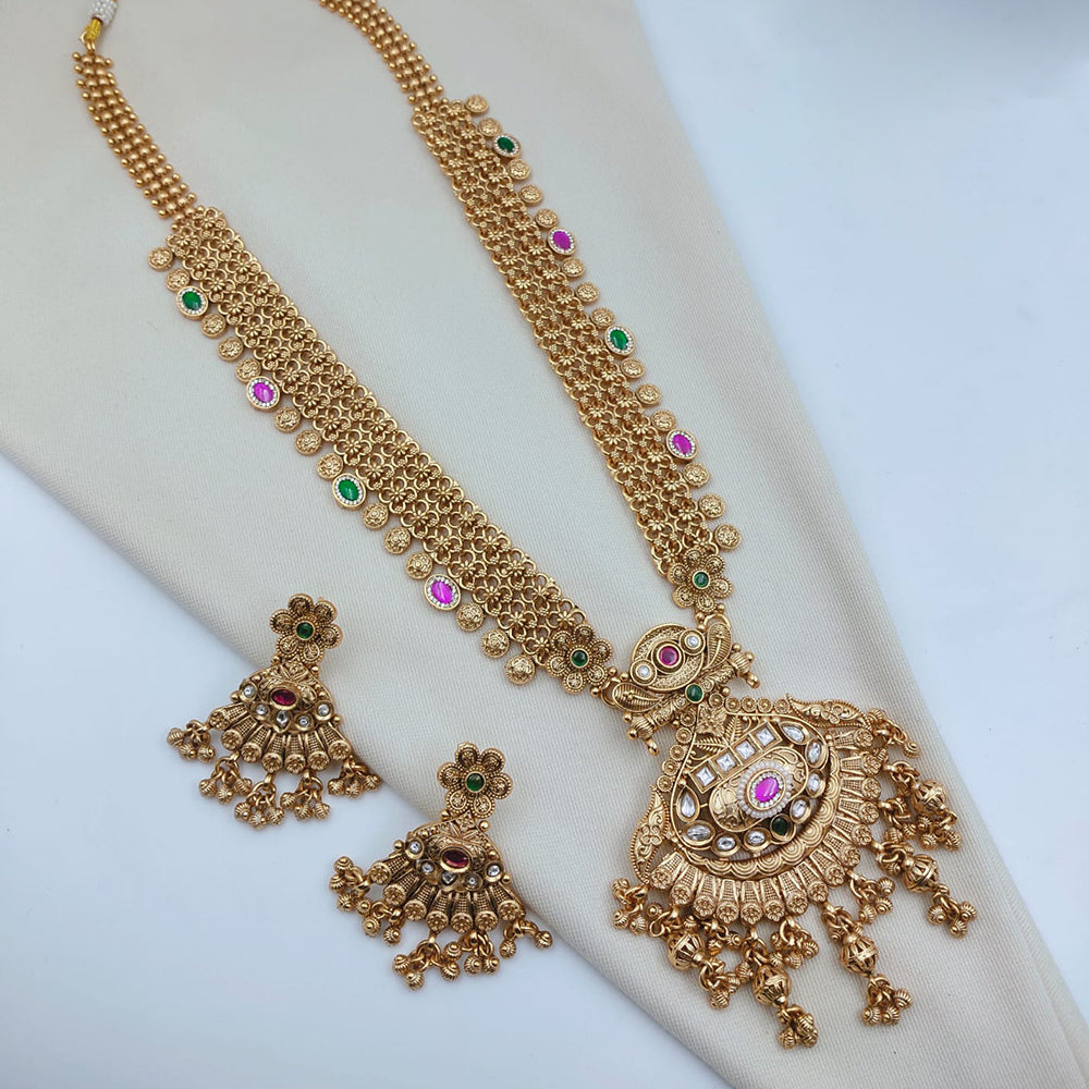 Lucentarts  Jewellery Royal Pota Kundan Stone Designer Necklace Set