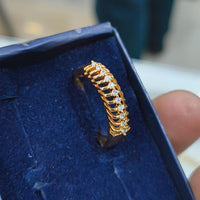 Lucentarts Jewellery Gold Plated Austrian Stone Ring