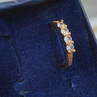 Lucentarts Jewellery Gold Plated Austrian Stone Heart Shape Ring
