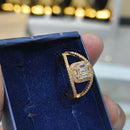 Lucentarts Jewellery Gold Plated Austrian Stone Ring