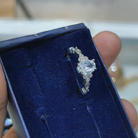 Lucentarts Jewellery Silver Plated Austrian Stone Ring