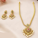 Lucentarts  Jewellery Royal Austrian Stone Pearl Designer Necklace Set